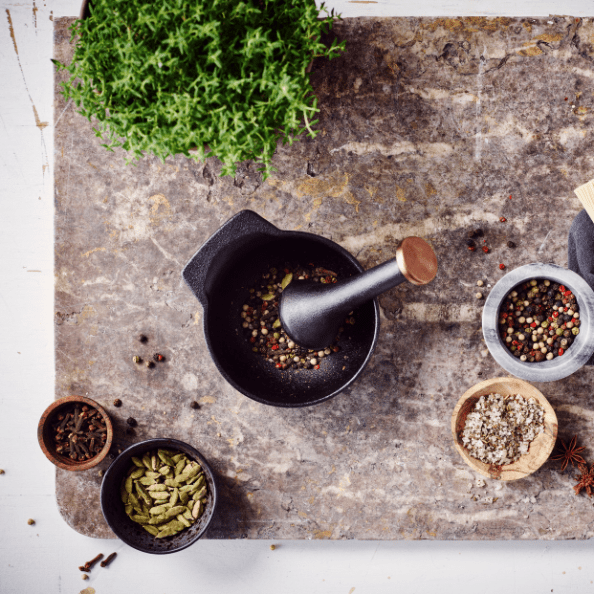 Nori Cast Iron Mortar & Pestle Set - Alva Cookware